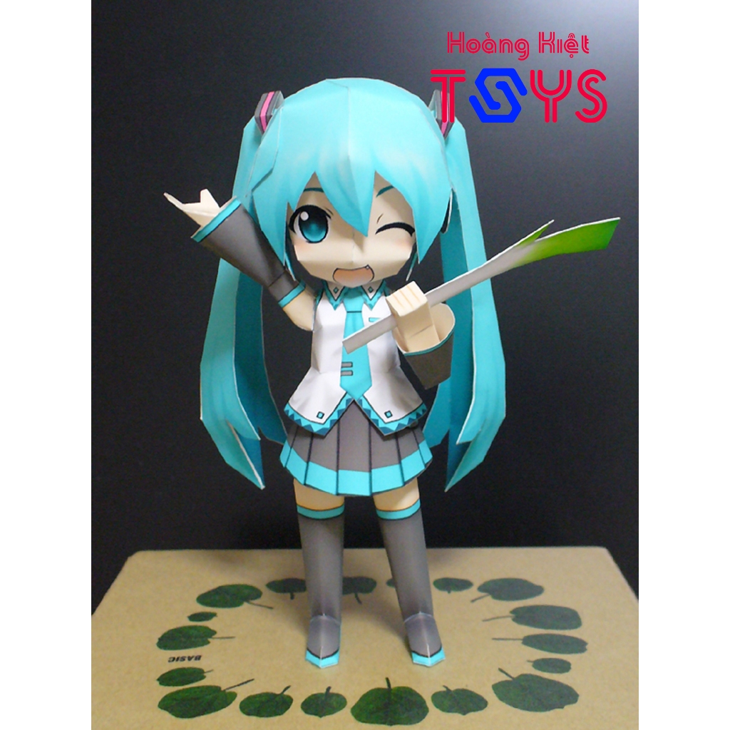 Chibi Hatsune Miku 2 anime girl Paper Model [Vocaloid] Nendoroid Style ...