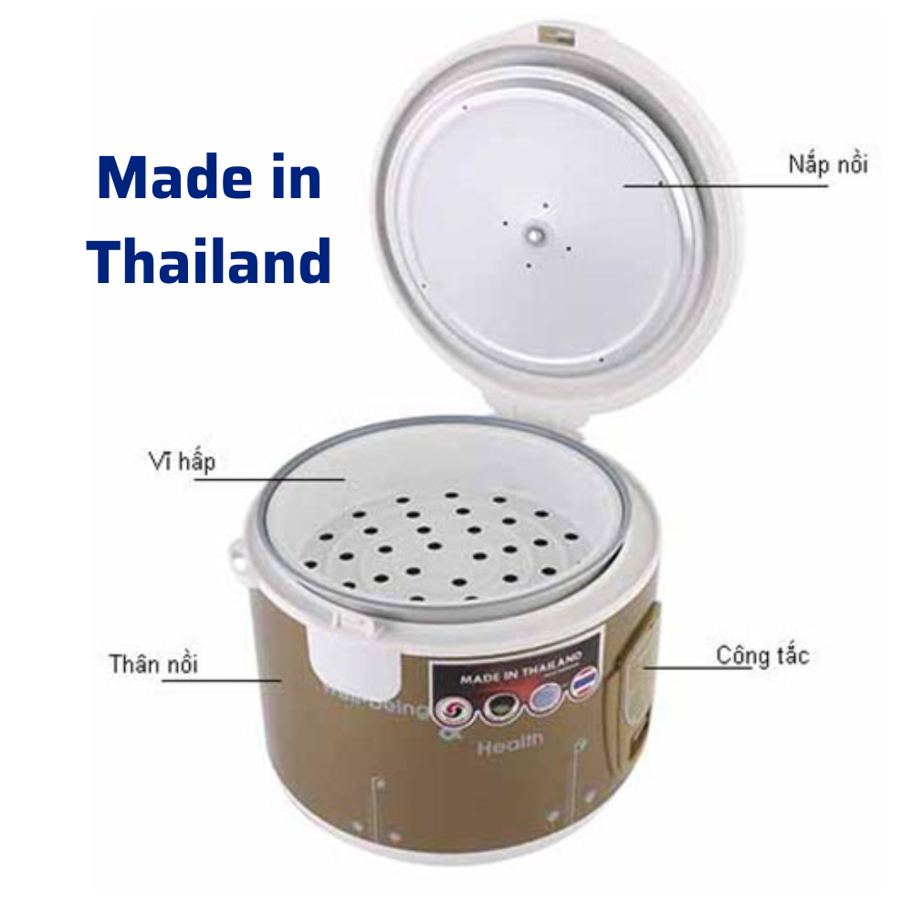 Daewoo 1.8L RC1802 rice cooker, 650W capacity, made in Thailand, comes