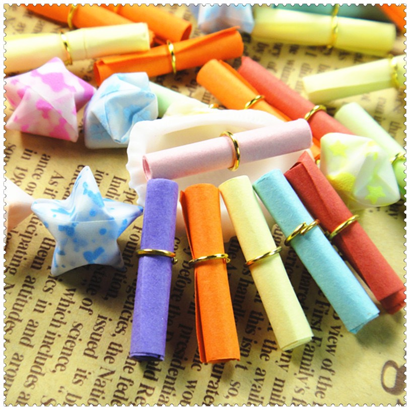 Multi-colored Wish Paper with latch to put star jars, souvenirs ...