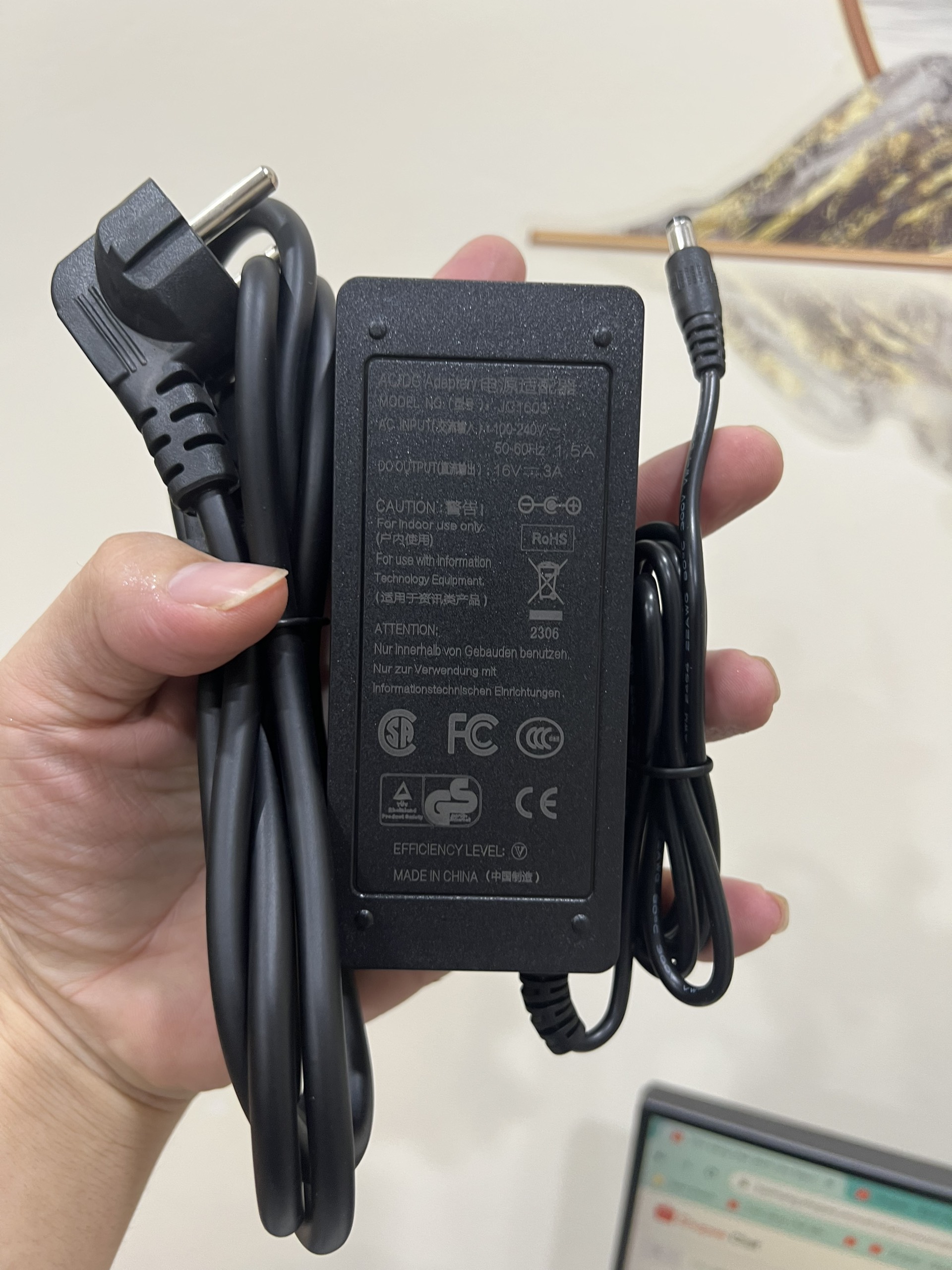 DC POWER ADAPTER 16V 3A MODEL: JC1603 | Shopee Philippines