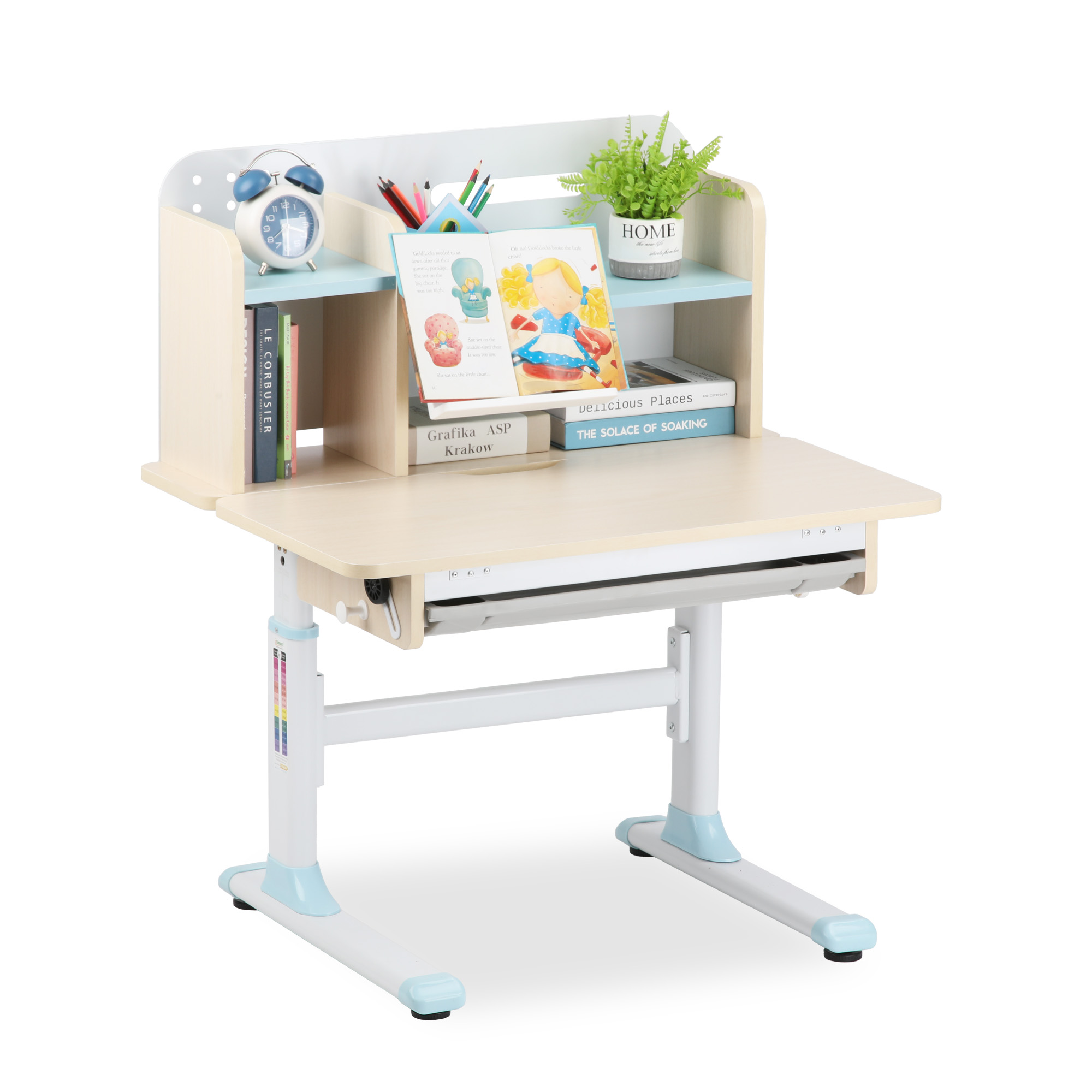 Ismart P80 Natural Wood Smart Desk And Chair Set | Shopee Philippines
