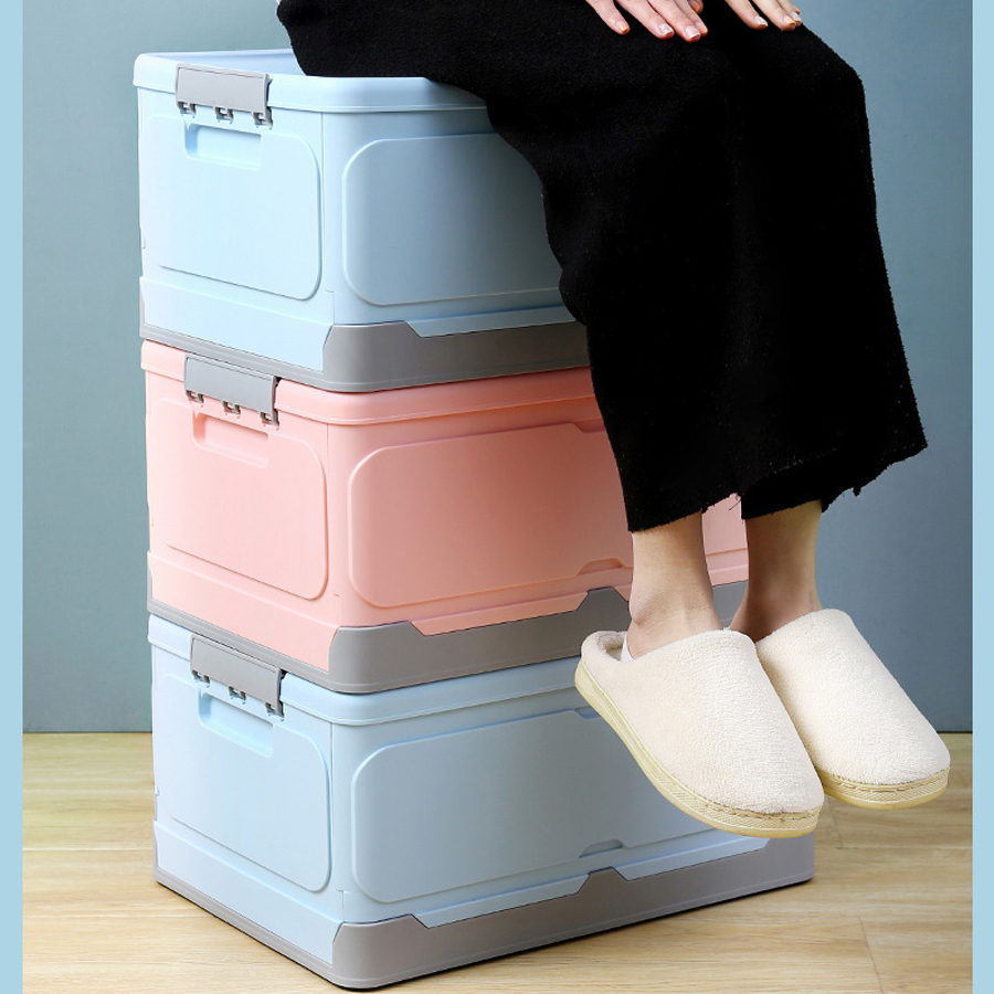 Foldable storage box for car trunk and indoor storage that can be