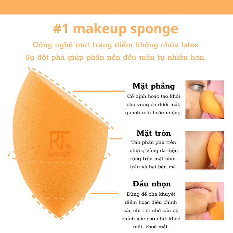 Rt REAL TECHNIQUES Miracle Complexion Sponge (no box) | Shopee Philippines
