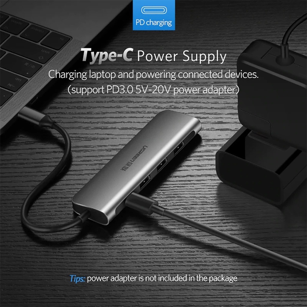 UGREEN CM136-50209 USB Type C to HDMI USB 3.0 HUB multi-function ...