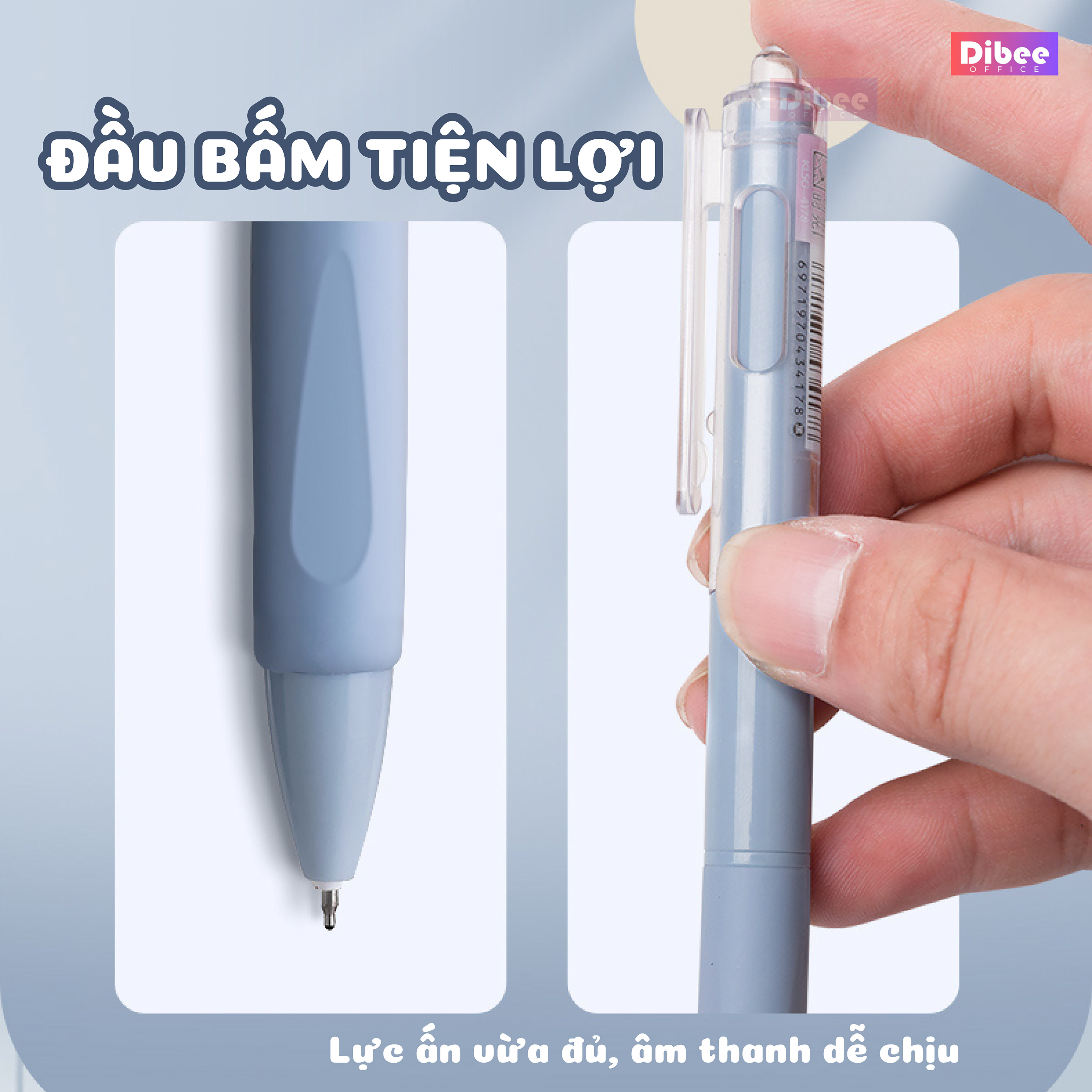 DiBee press-on gel pen, black ink writing gel pen, Korean style smooth ...