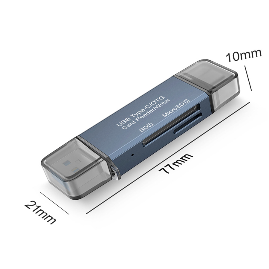 3.0 sd memory card reader with usb port and typec micro sd camera for