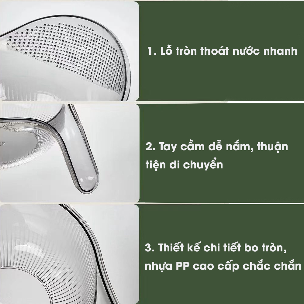 Fruit and vegetable washing basket, rice washing basket designed with