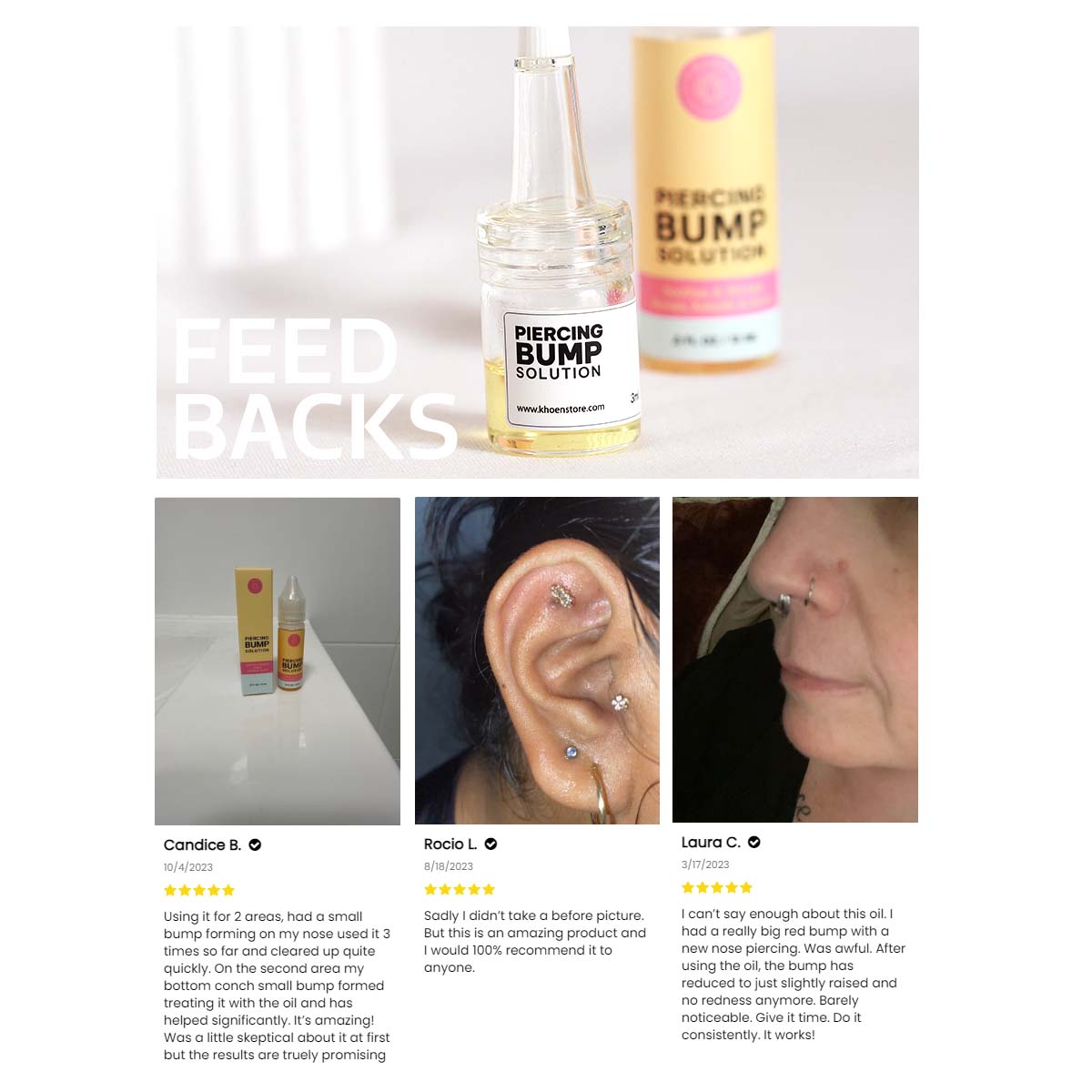 (1 Bottle) Piercing Bump Solution to soothe piercings - Eyelets Store ...