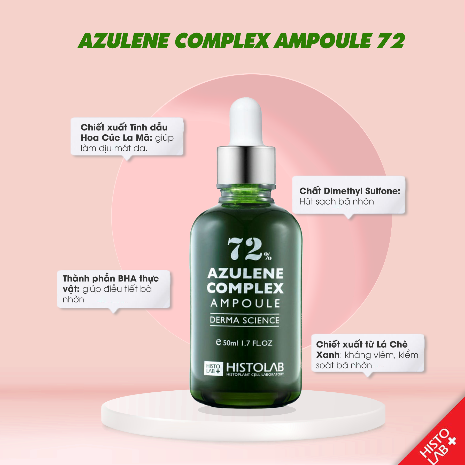 Histolab Azulene Complex Ampoule Karmel Serum 72% - Reduce ebony and ...
