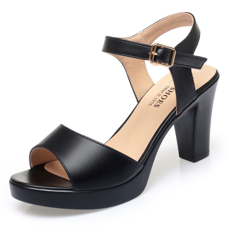 BEAUTIFUL women's high heel sandals, matte version with square heels, 3 ...