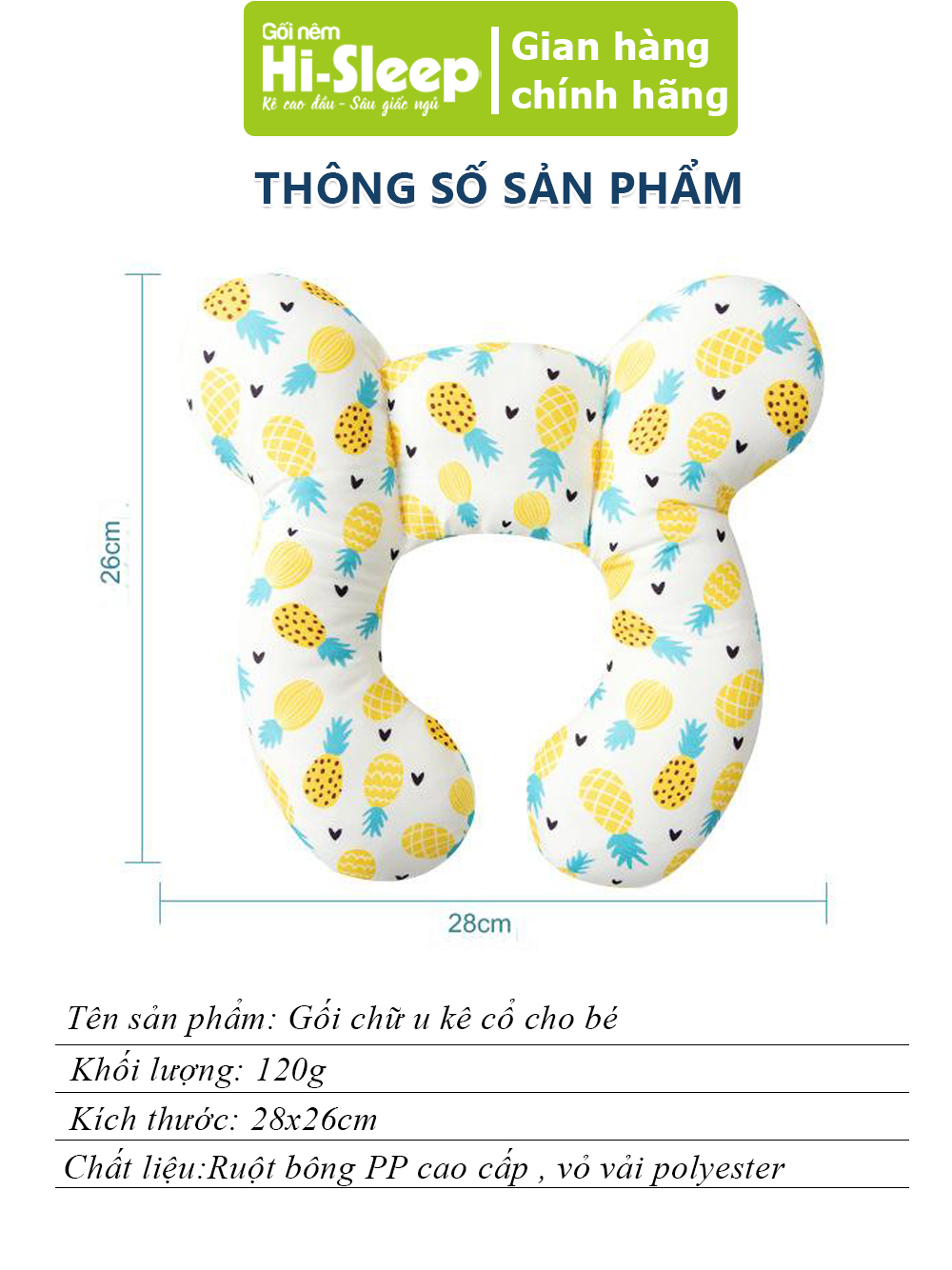 Ushaped neck pillow for babies Helps secure the head and neck safely