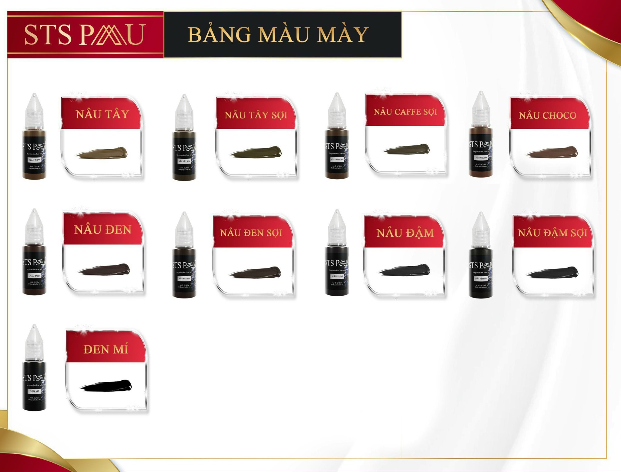 Sts PMU Dark Bubble Ink, organic ink for full color lips, eyebrows and ...