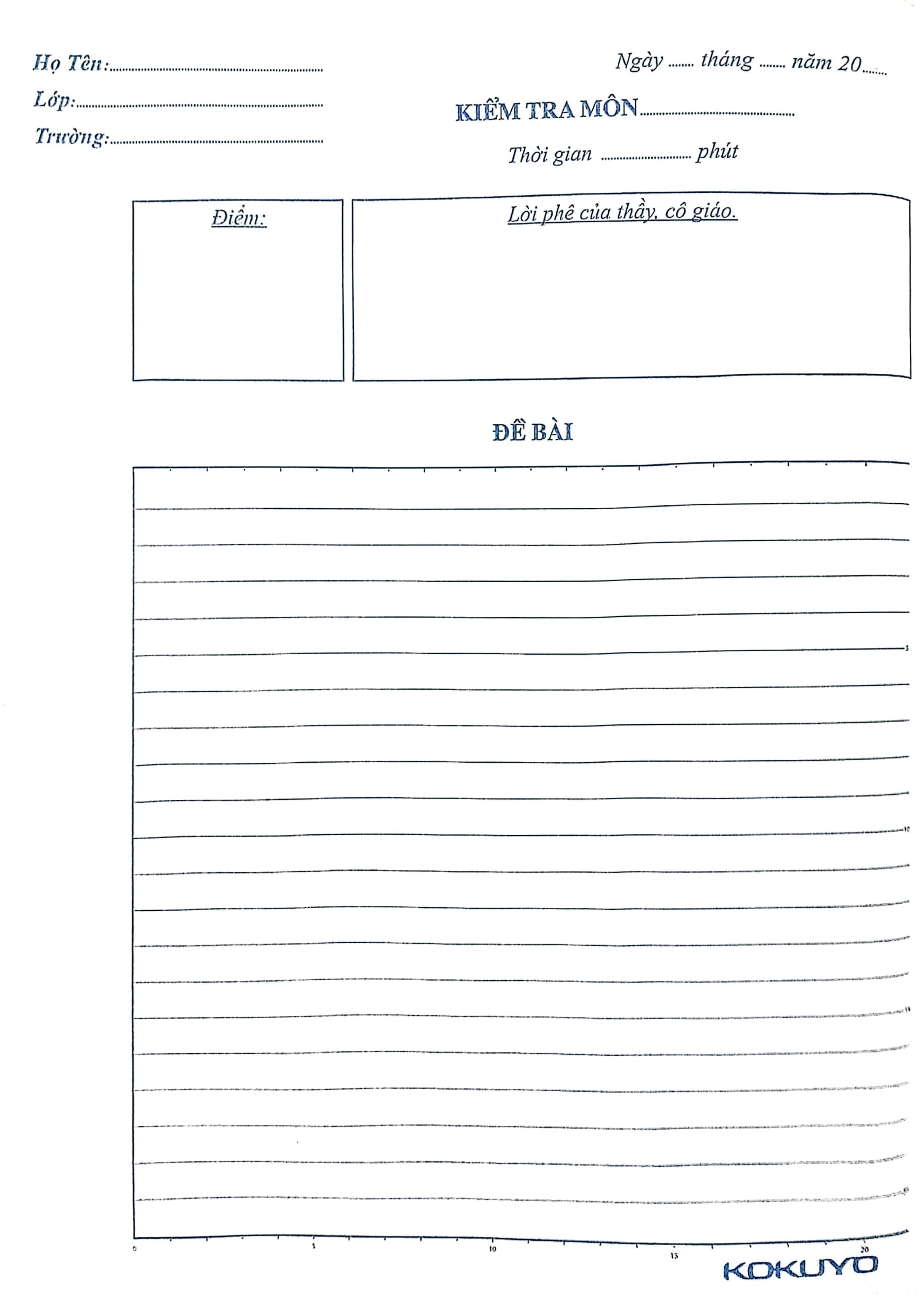 Campus TEST PAPER NOTEBOOK student TEST PAPER (30 double sheets) for ...