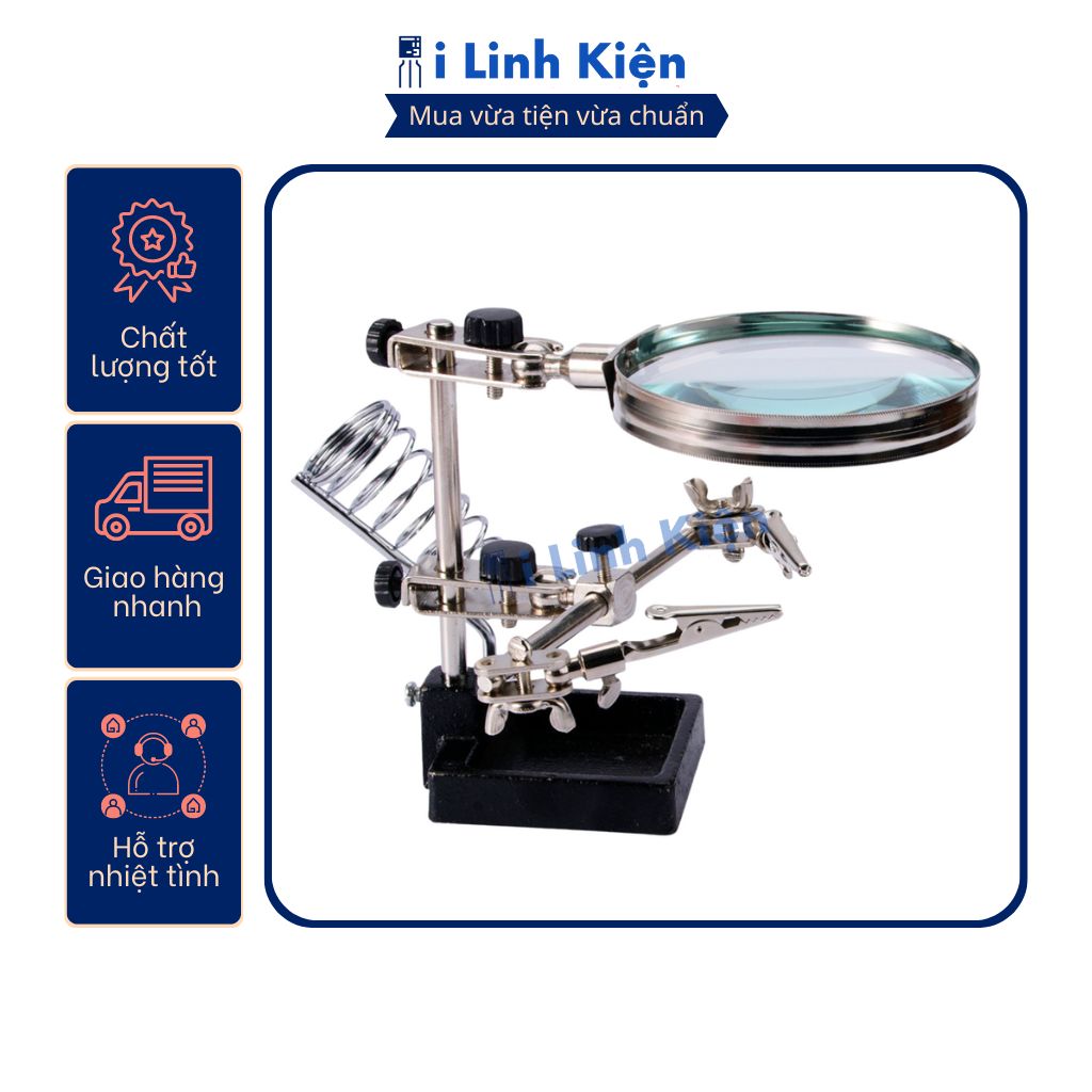 XO Good quality 3-in-1 magnifying glass welding circuit clamp with ...