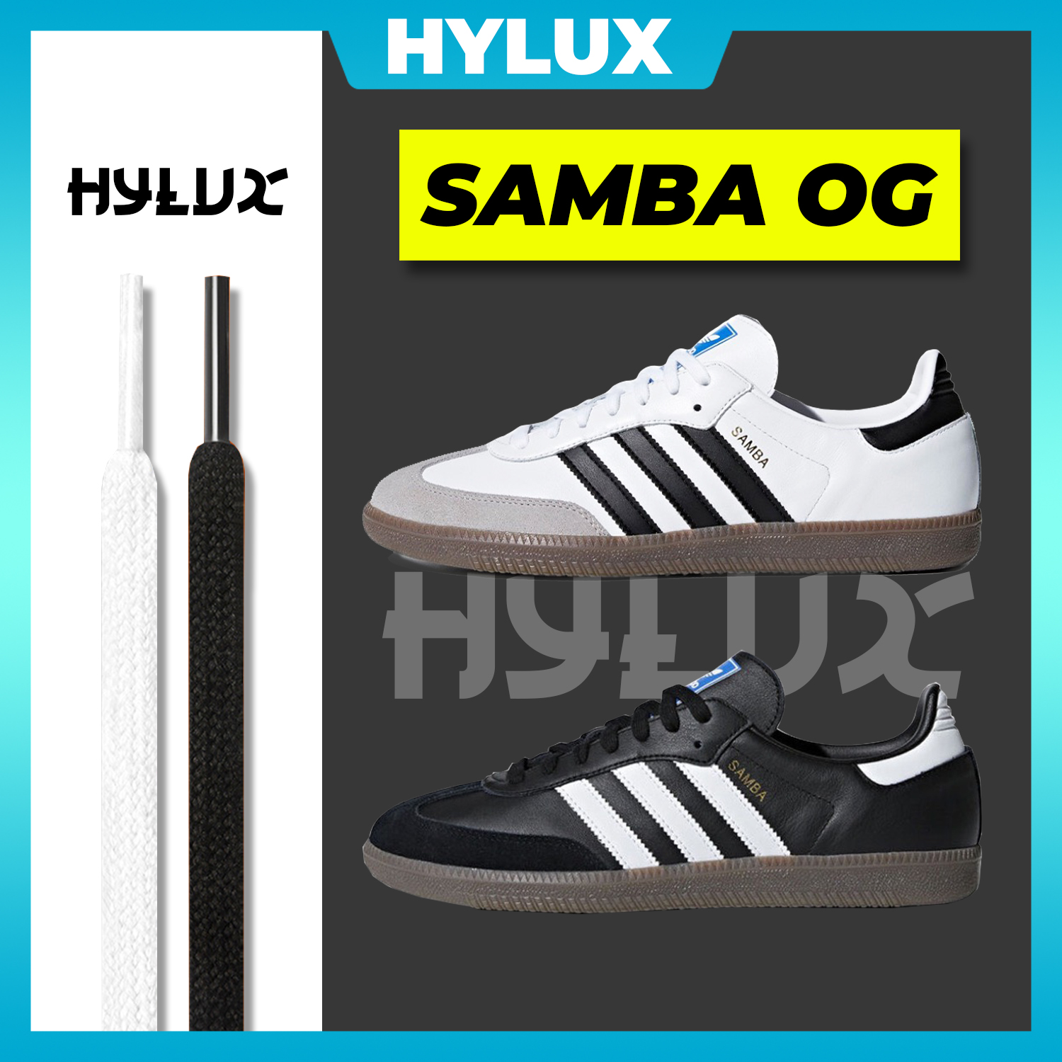 Premium replacement white and black Adidas Samba shoe laces Sports shoe laces Shopee Philippines