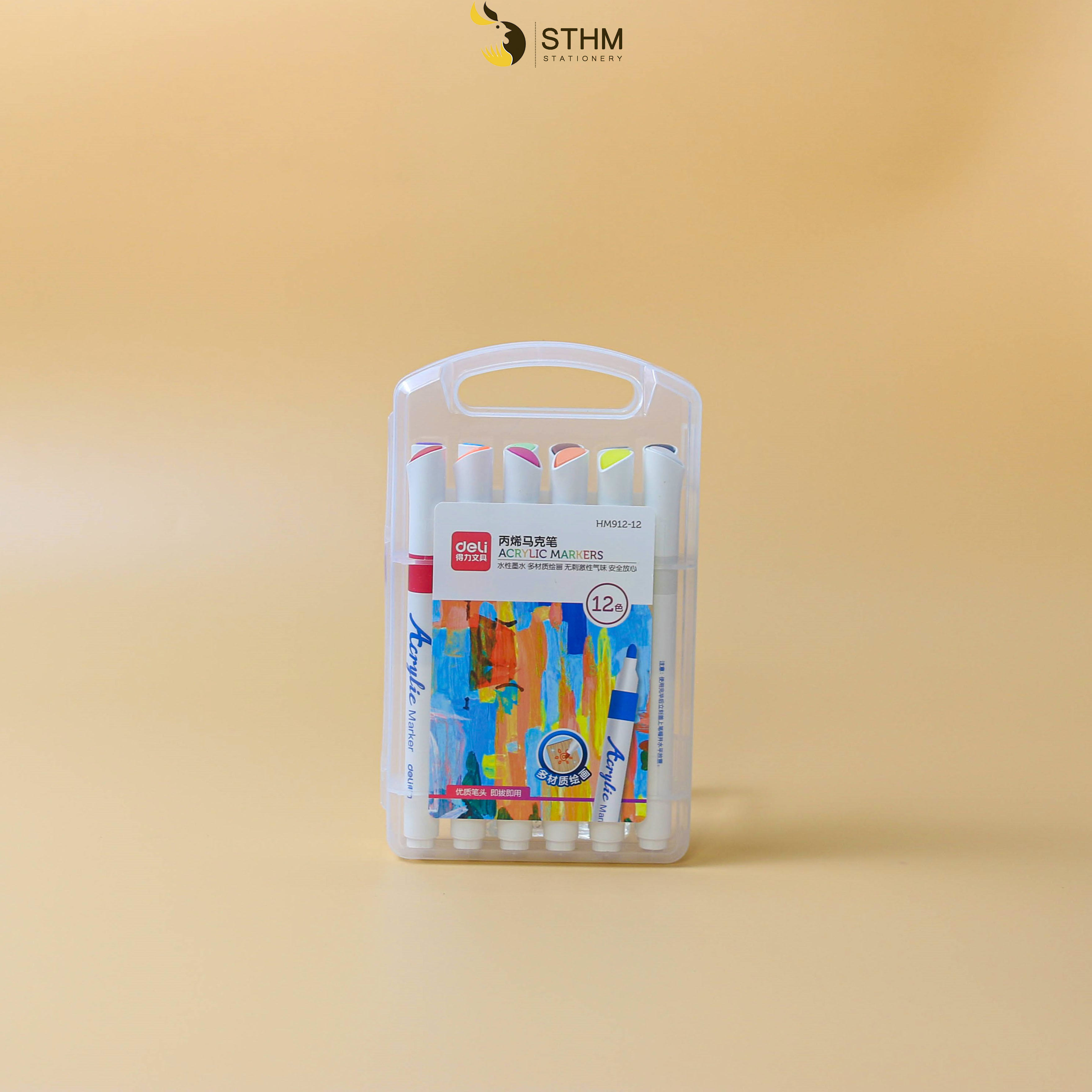 Deli Acrylic Marker Pens 80 MORE INK12/24/36/48 Colors for Painting