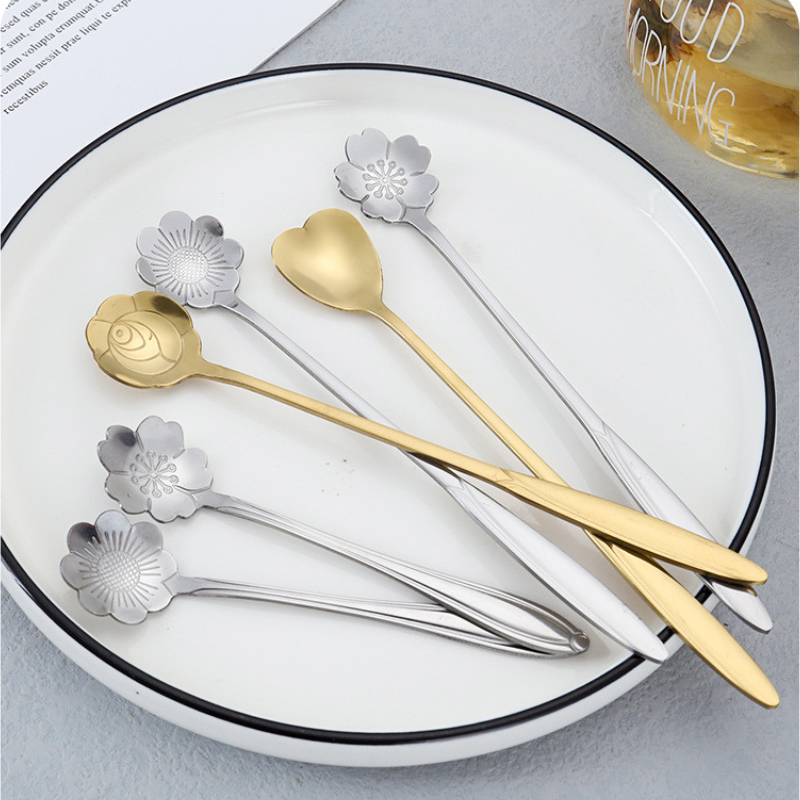 Coffee spoon, high quality stainless steel coffee spoon, two luxurious ...