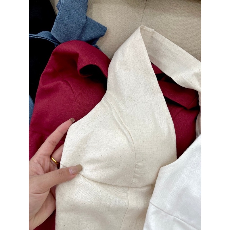 Lenin Dress with Bow Collar and Wrapped Buttons 5M (real photo taken by ...