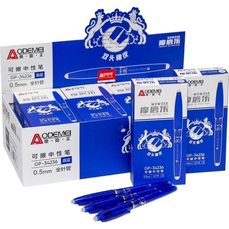 Box Of 12 gel Pens That Can Erase AODEMEI GP34236 / 34236 2 Tips Of 0