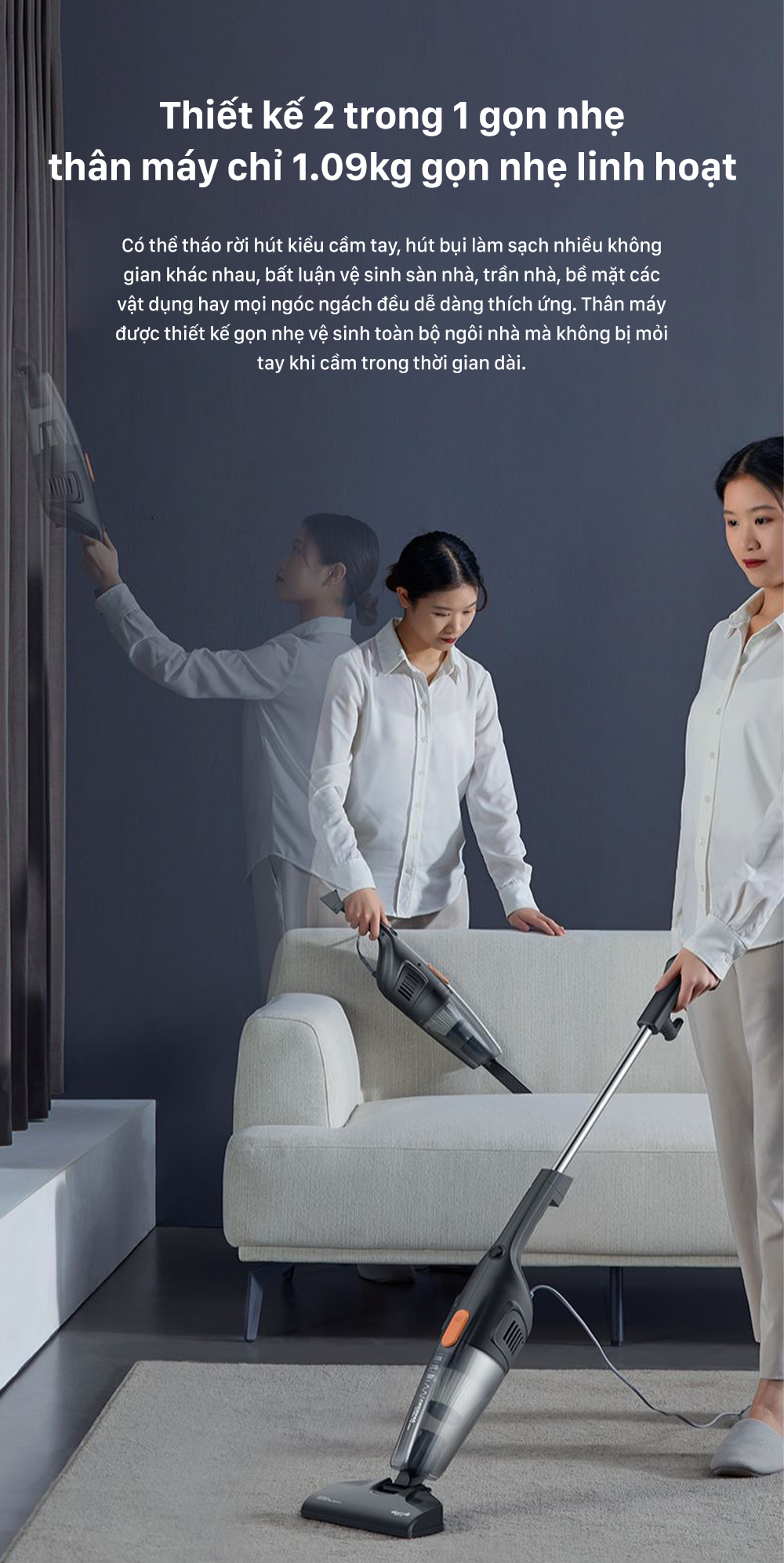 Deerma DX115C Handheld Vacuum Cleaner 15000Pa Suction Power 600W