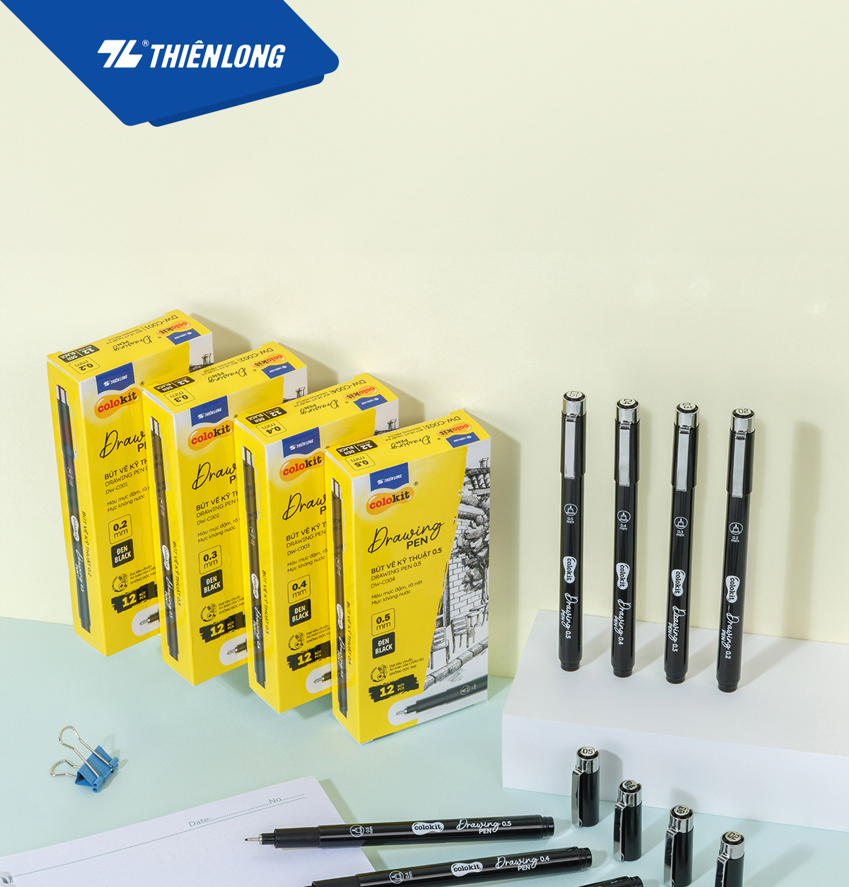 Drawing Pen Thien Long Colokit - Waterproof ink Pen, line Drawing ...