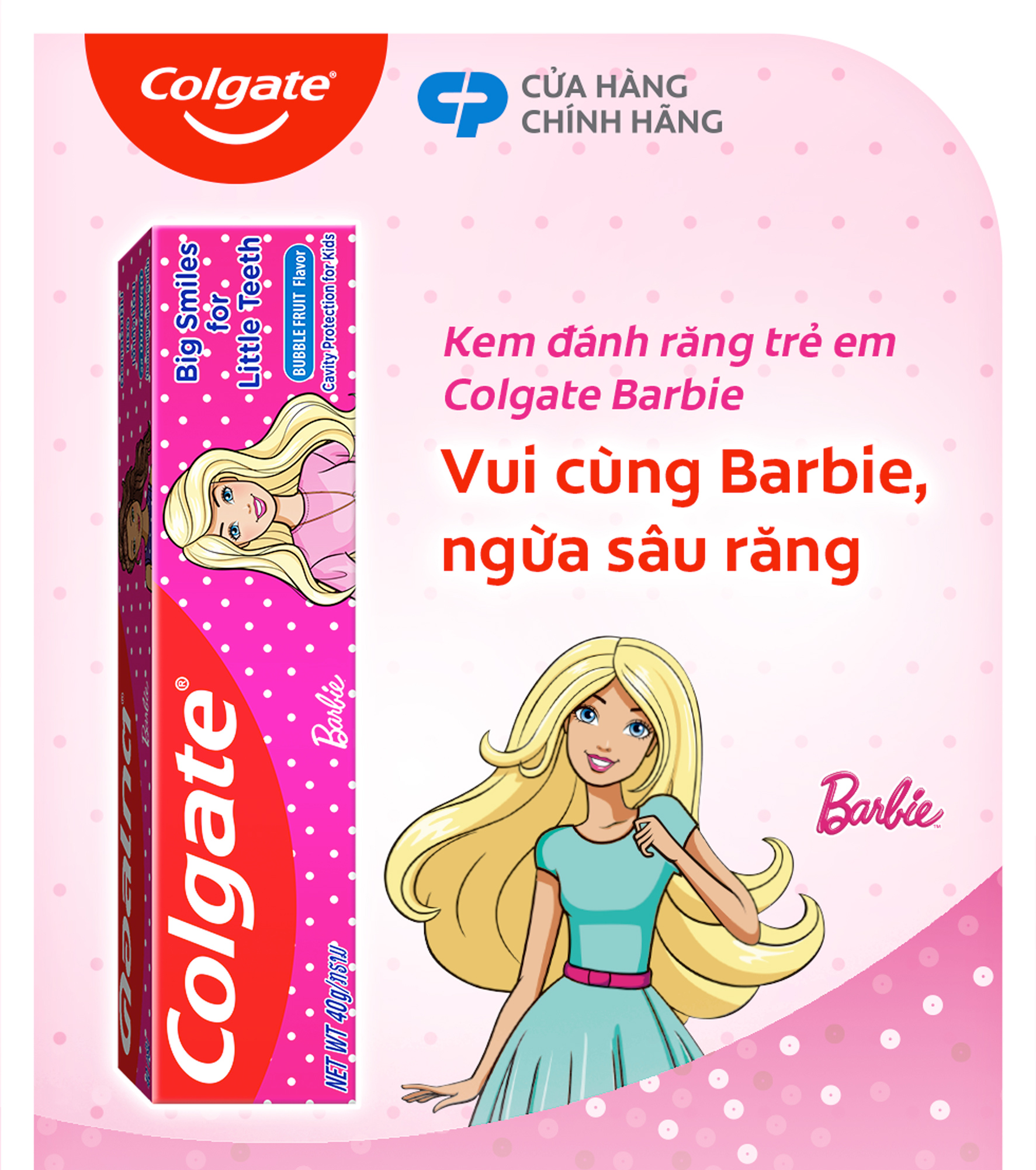 Colgate Barbie strawberry toothpaste for children 40g | Shopee Philippines