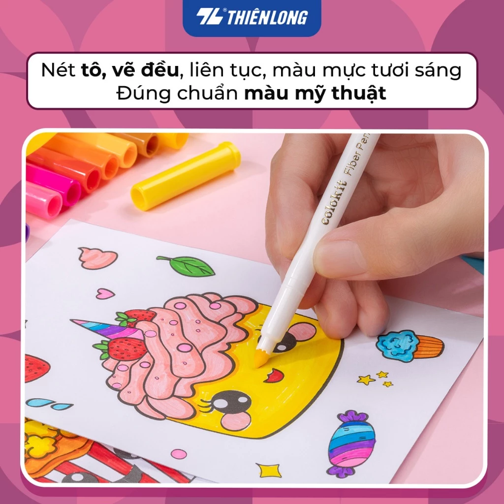 Fiber Pen Thien Long Colokit 20 colors Basic FP-C03 - Bright colors ...
