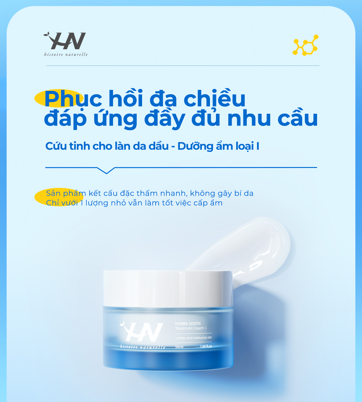 Hn Hydra Sooth Treatment Cream 50ml Helps reduce skin irritation and