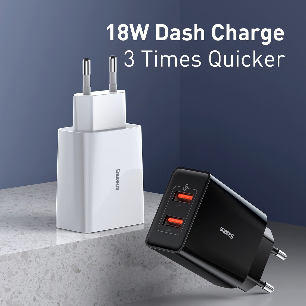Baseus Speed Mini Dual U Charger CCFS 18W (USB/ Dual USB/ Type C, PD ...
