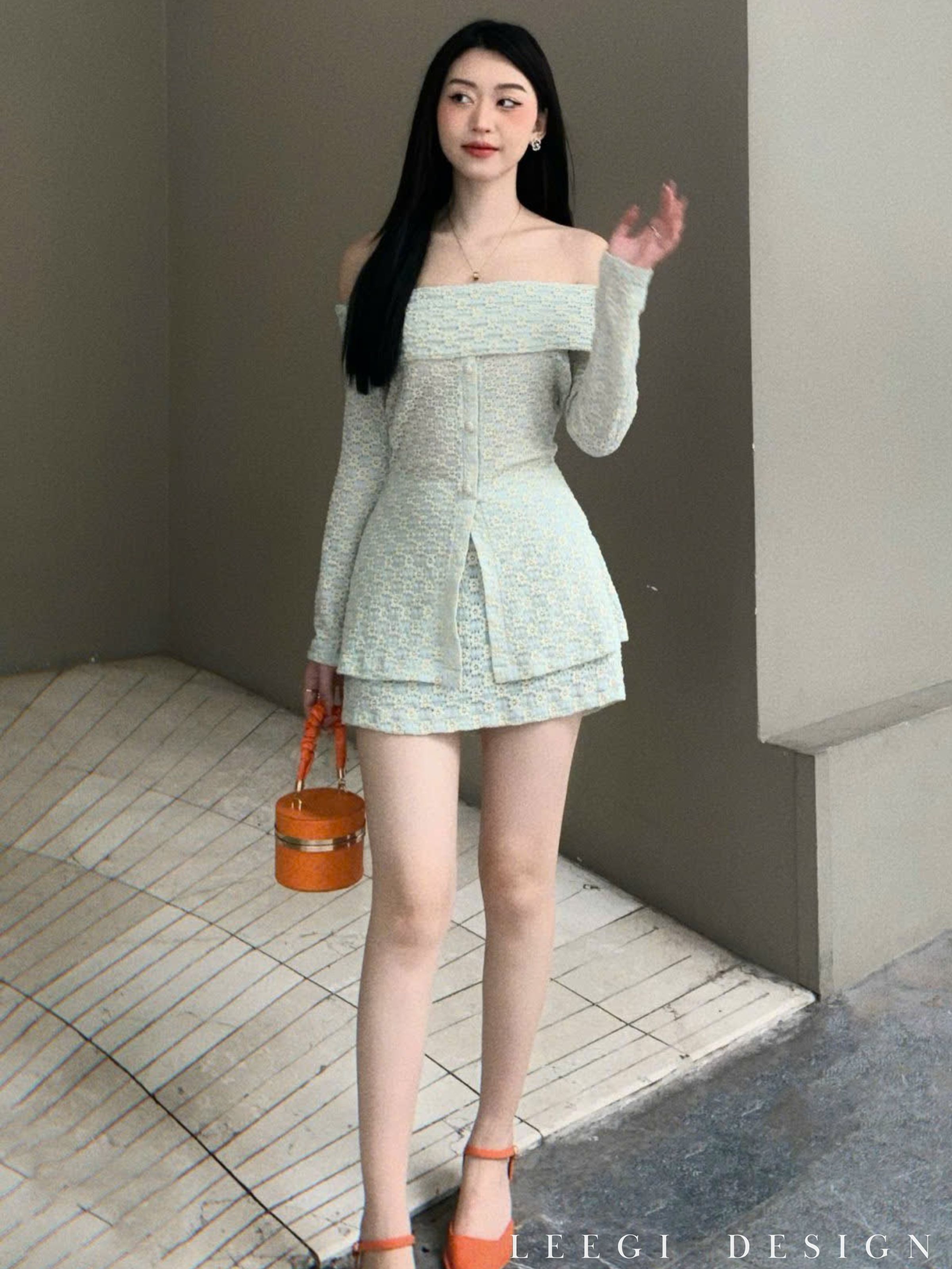 Leegi Design Lightweight and Feminine Chrysanthemum Lace Off-Shoulder ...