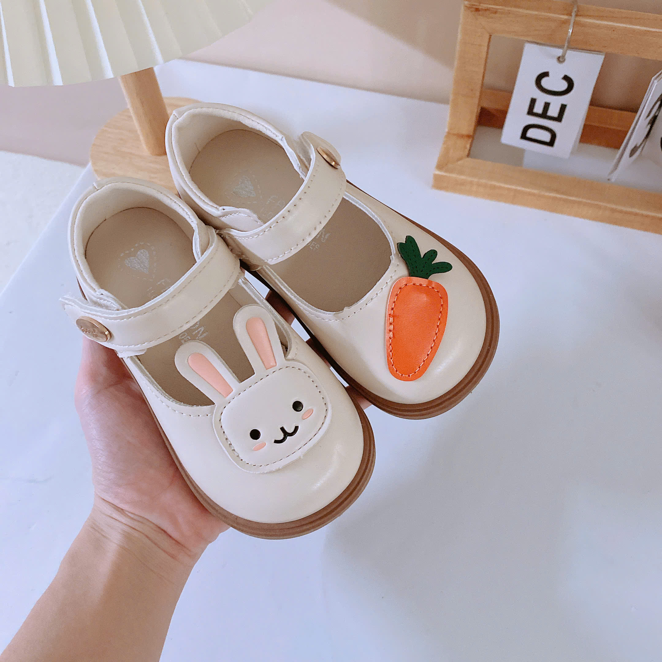 Real Photos Smooth Leather Carrot Rabbit Doll Shoes for Girls 1-5 Years ...