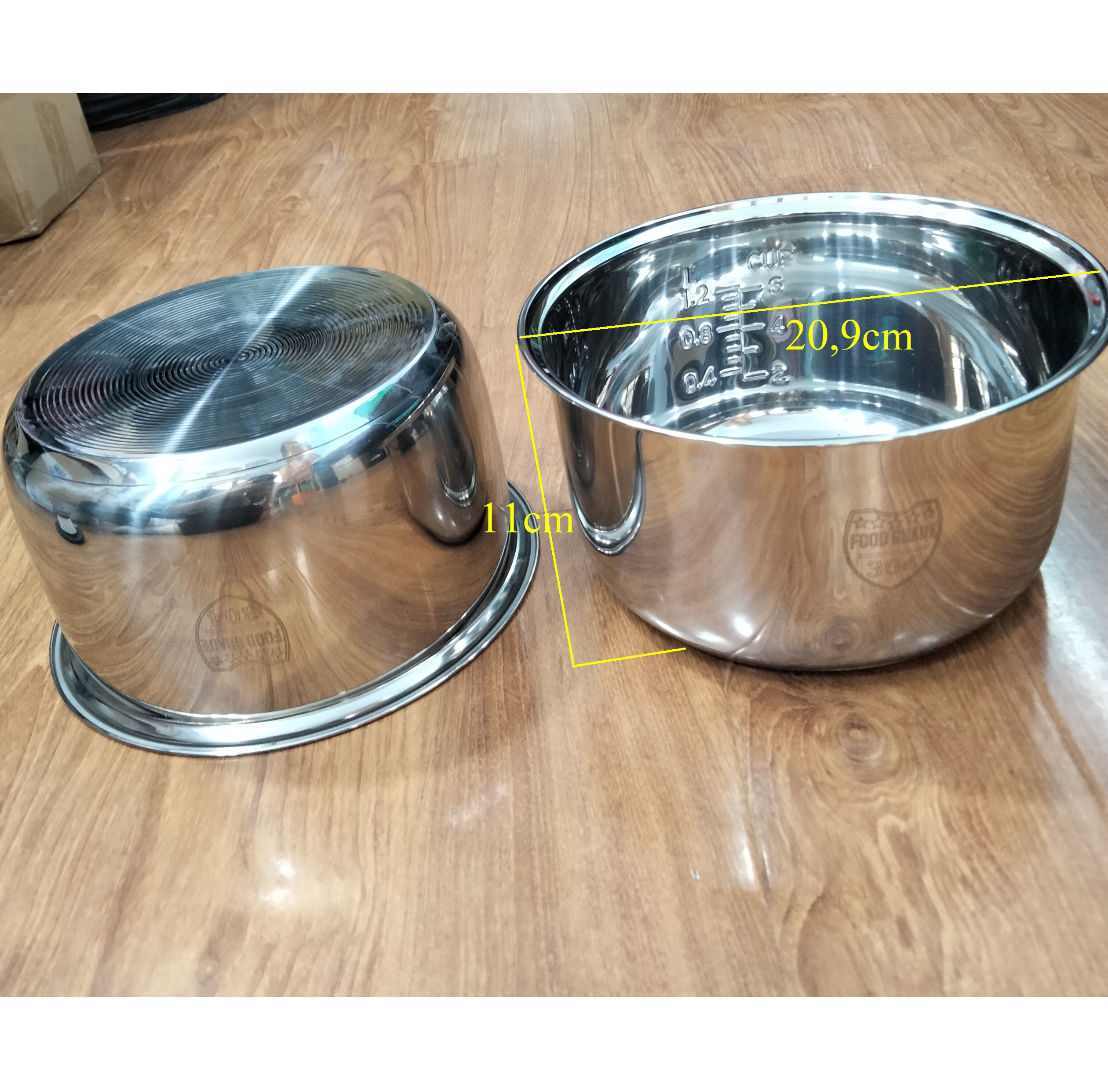 1.2 liter rice cooker inner 304 stainless steel rice cooker inner pot ...