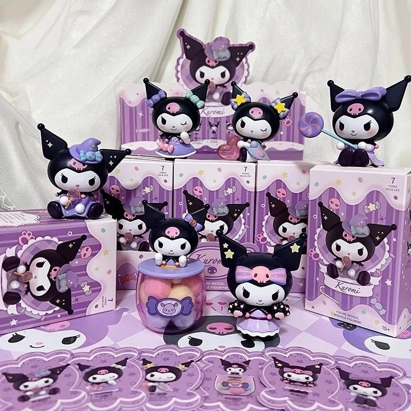 Blind Box set of 6 Kuromi melody models, set of 6 Kuromi secret gift ...