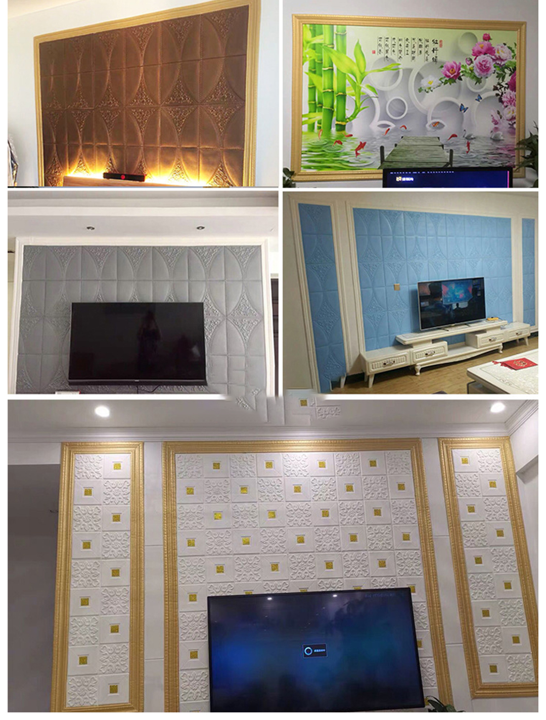 PP Plastic Decorative Foam Moldings Ceiling Stickers Picture Frames ...