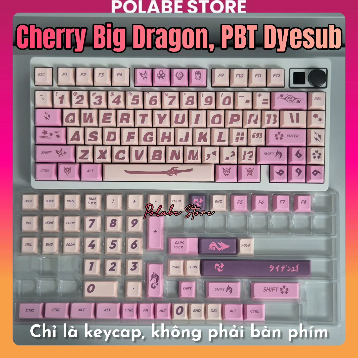 Keycap Big Dragon Epsilon Profile Mechanical Keyboard Polabe Store ...