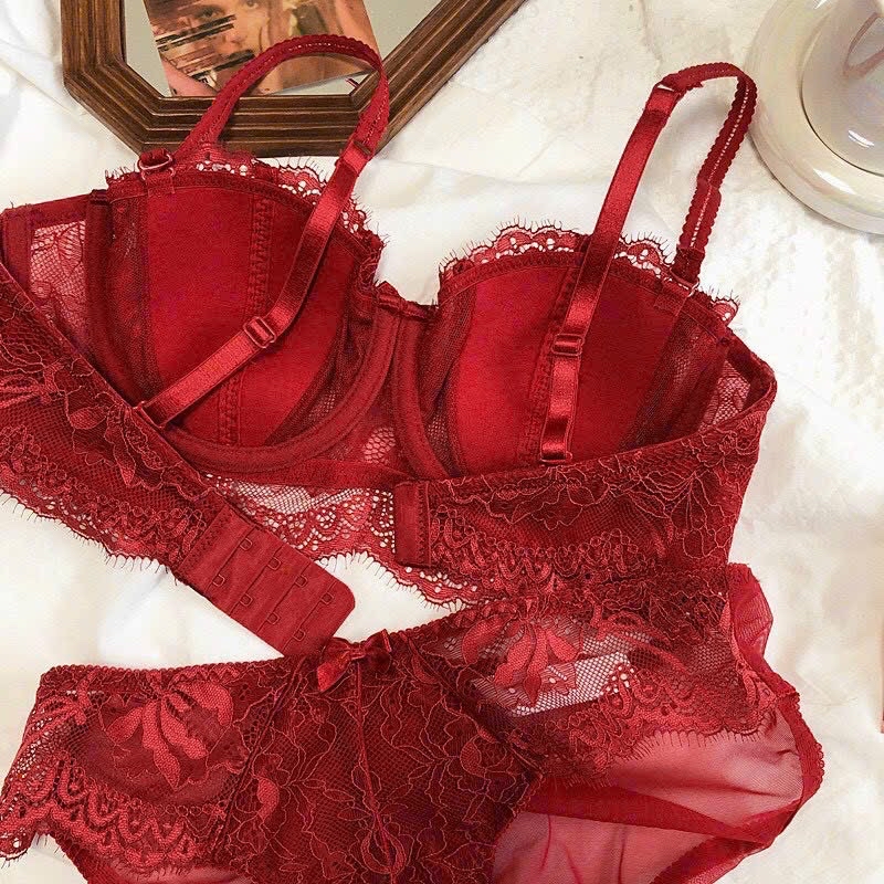 Soft Floral Lace Lingerie Set, Flexible Underwire, Super Cute Rabbit ...