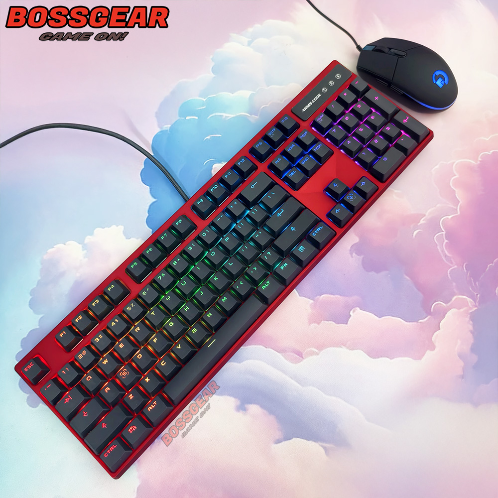 Combo mechanical keyboard and Gaming mouse HK107 RGB and Gano G102 LED ...