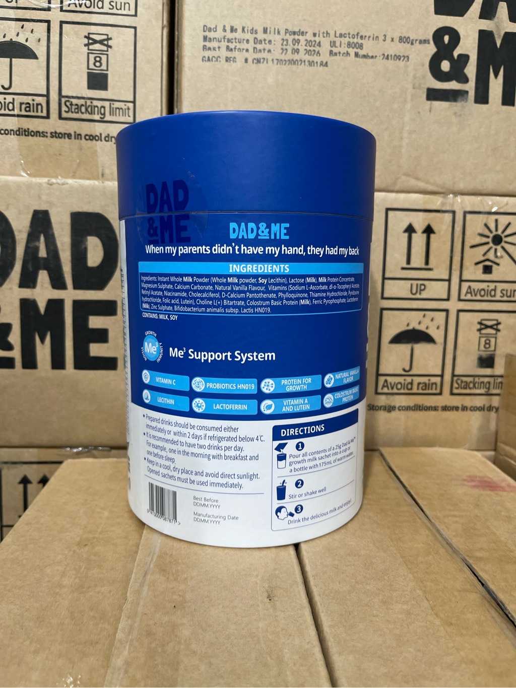 Dad Milk & Me Kids Milk Powder with Lactoferrin for children from 3 ...