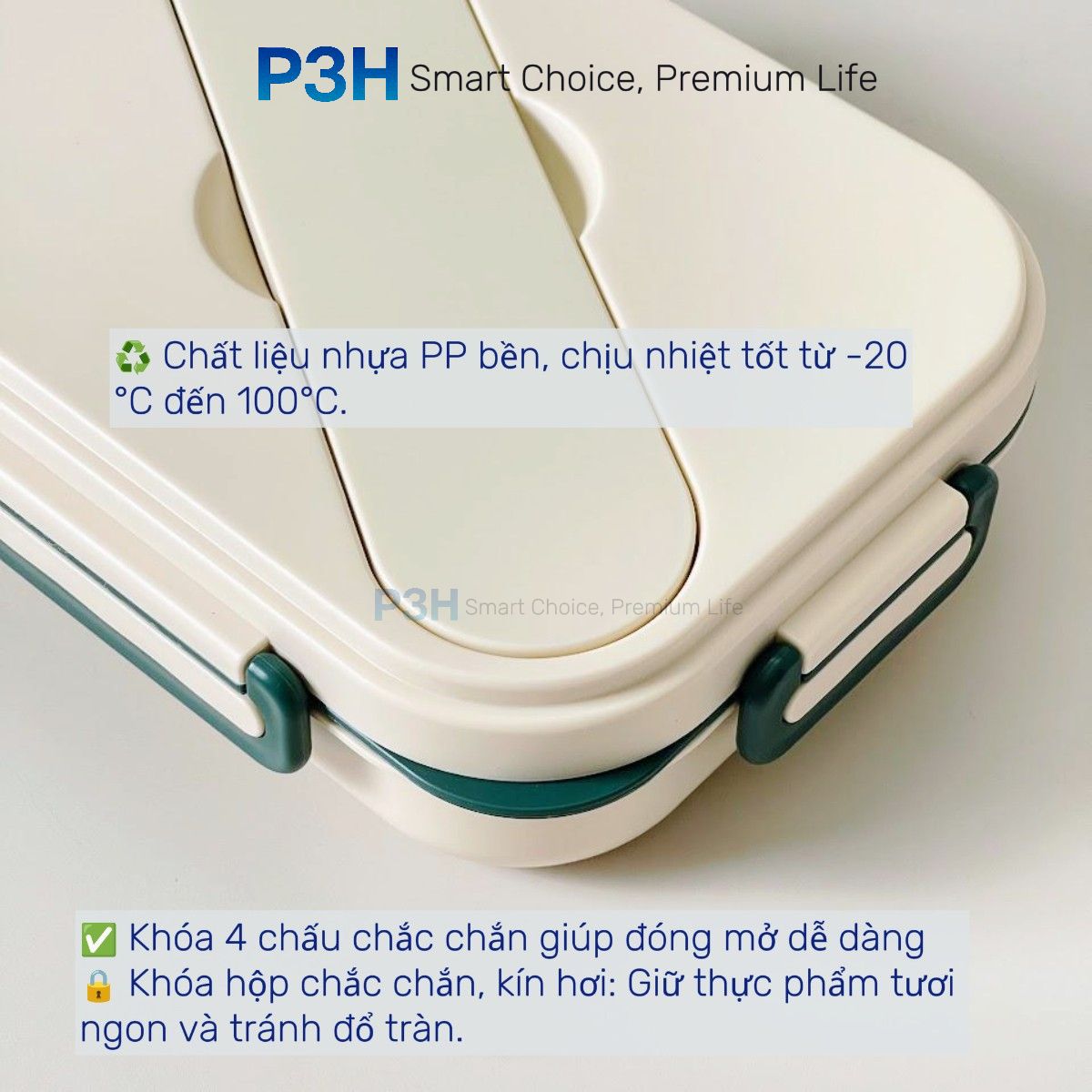 TOGO 3-compartment LocknLock plastic lunch box 980ml HPL781; 5 ...