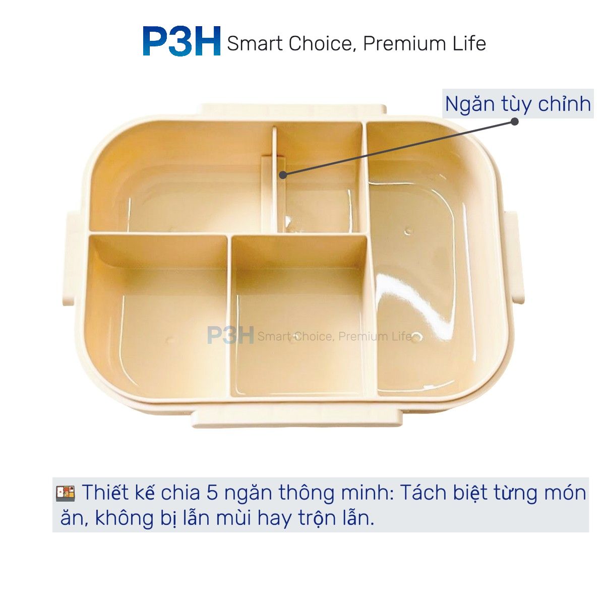 TOGO 3-compartment LocknLock plastic lunch box 980ml HPL781; 5 ...
