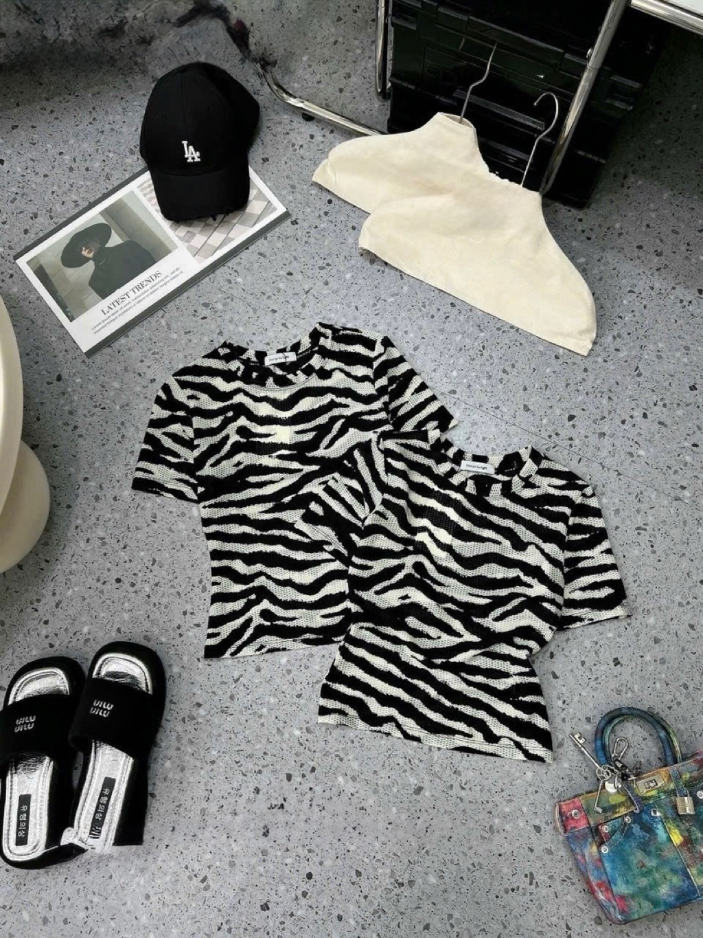 Women's Zebra Striped T-shirt with Zebra Bodyfit Pattern Personality ...