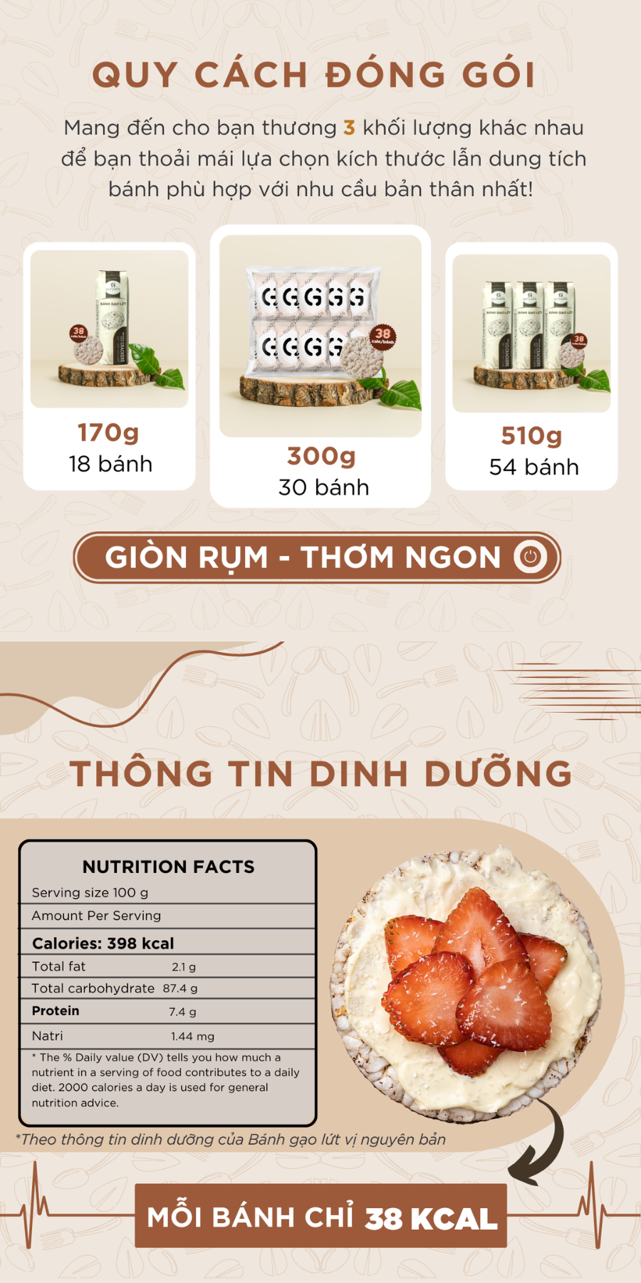 GUfoods brown rice diet cake - No oil frying, No sugar, Macrobiotic ...