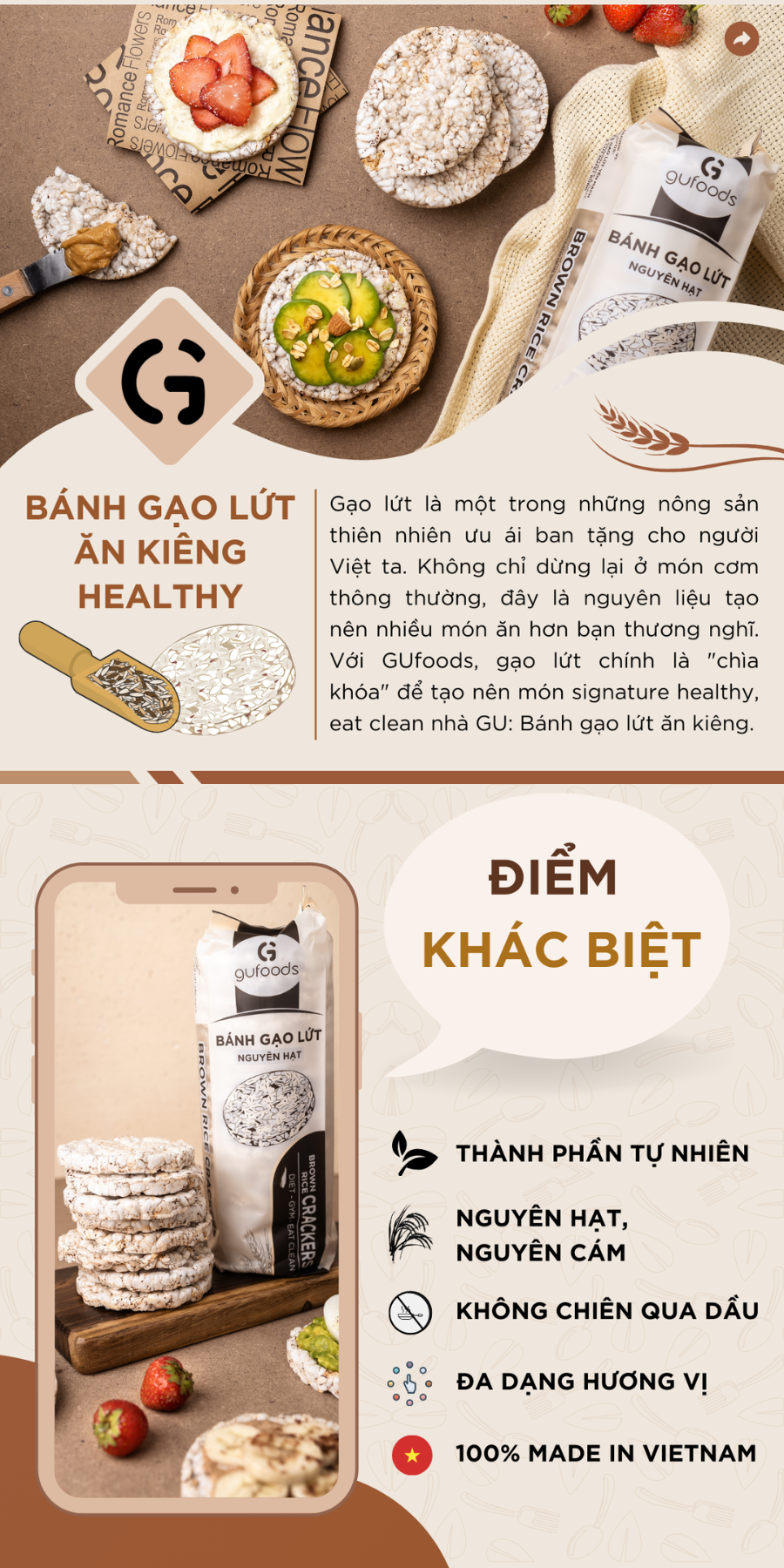 GUfoods brown rice diet cake - No oil frying, No sugar, Macrobiotic ...