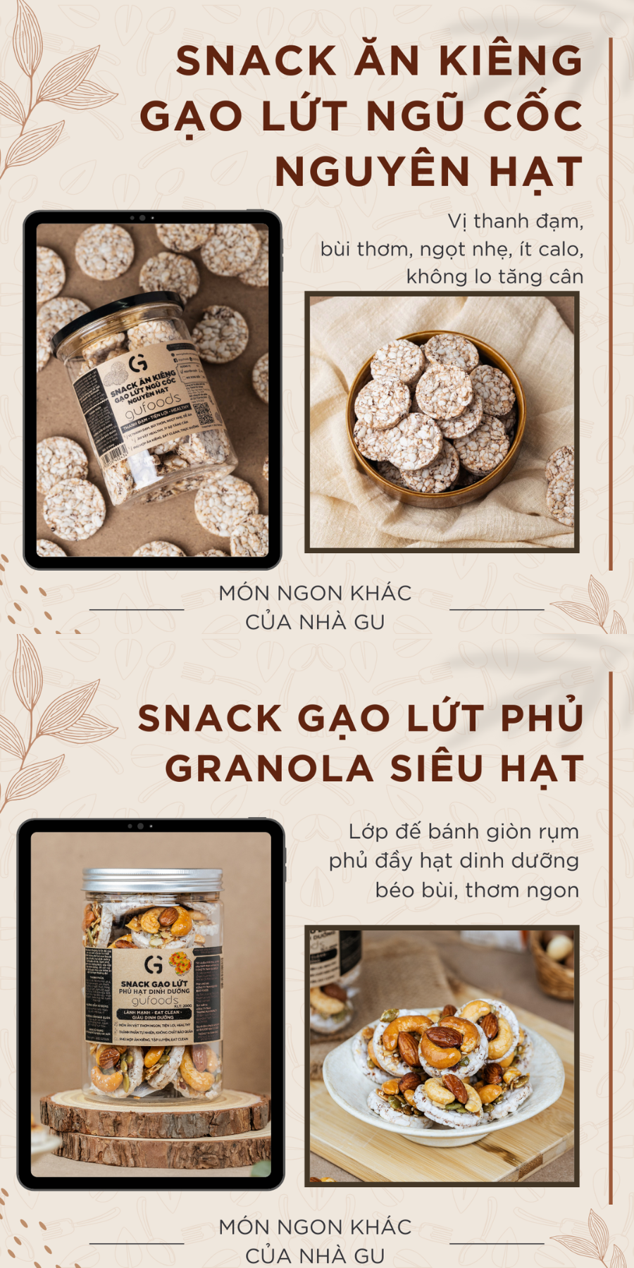 GUfoods brown rice diet cake - No oil frying, No sugar, Macrobiotic ...