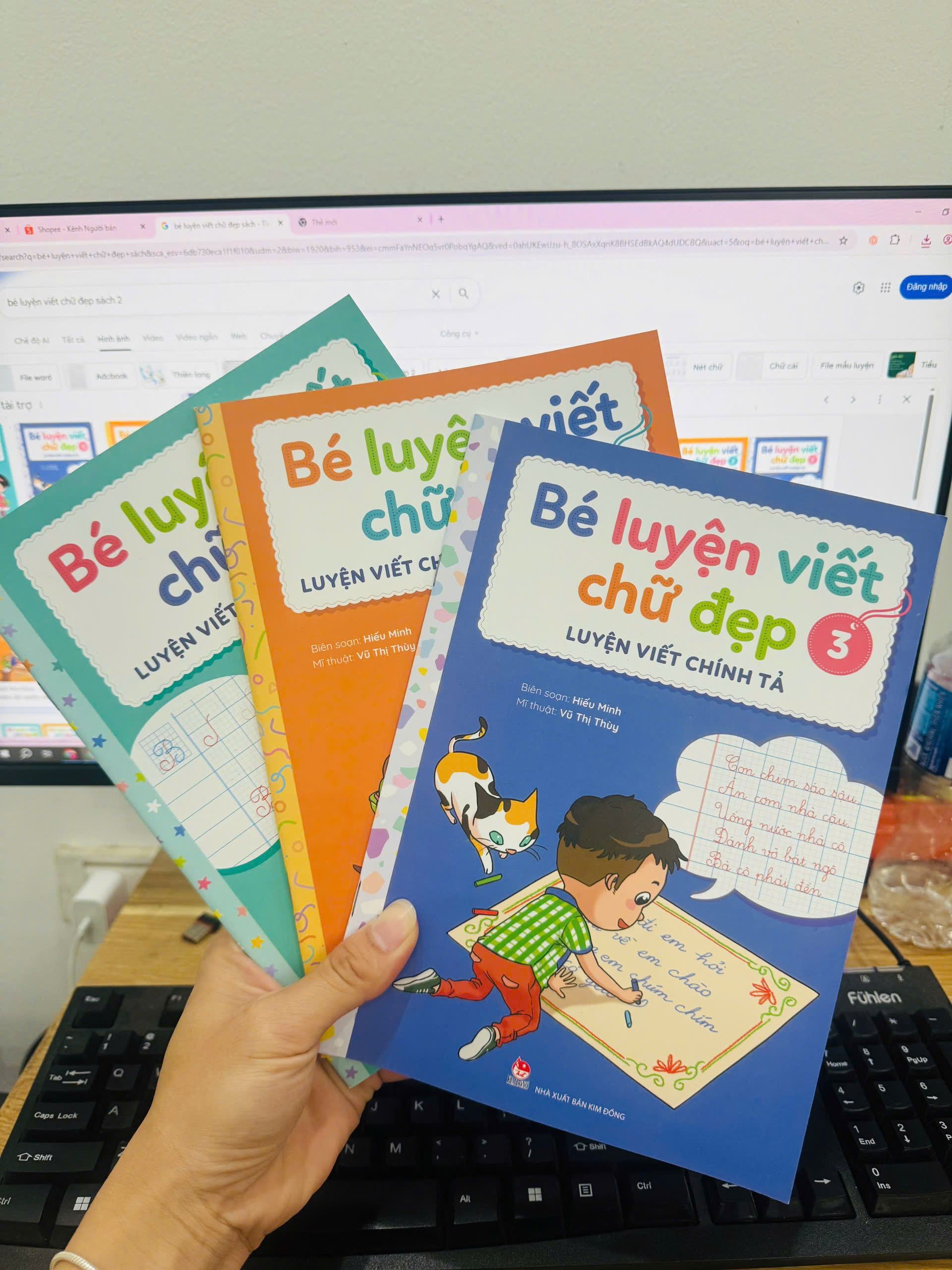 Complete set of 3 books for children to practice beautiful handwriting ...