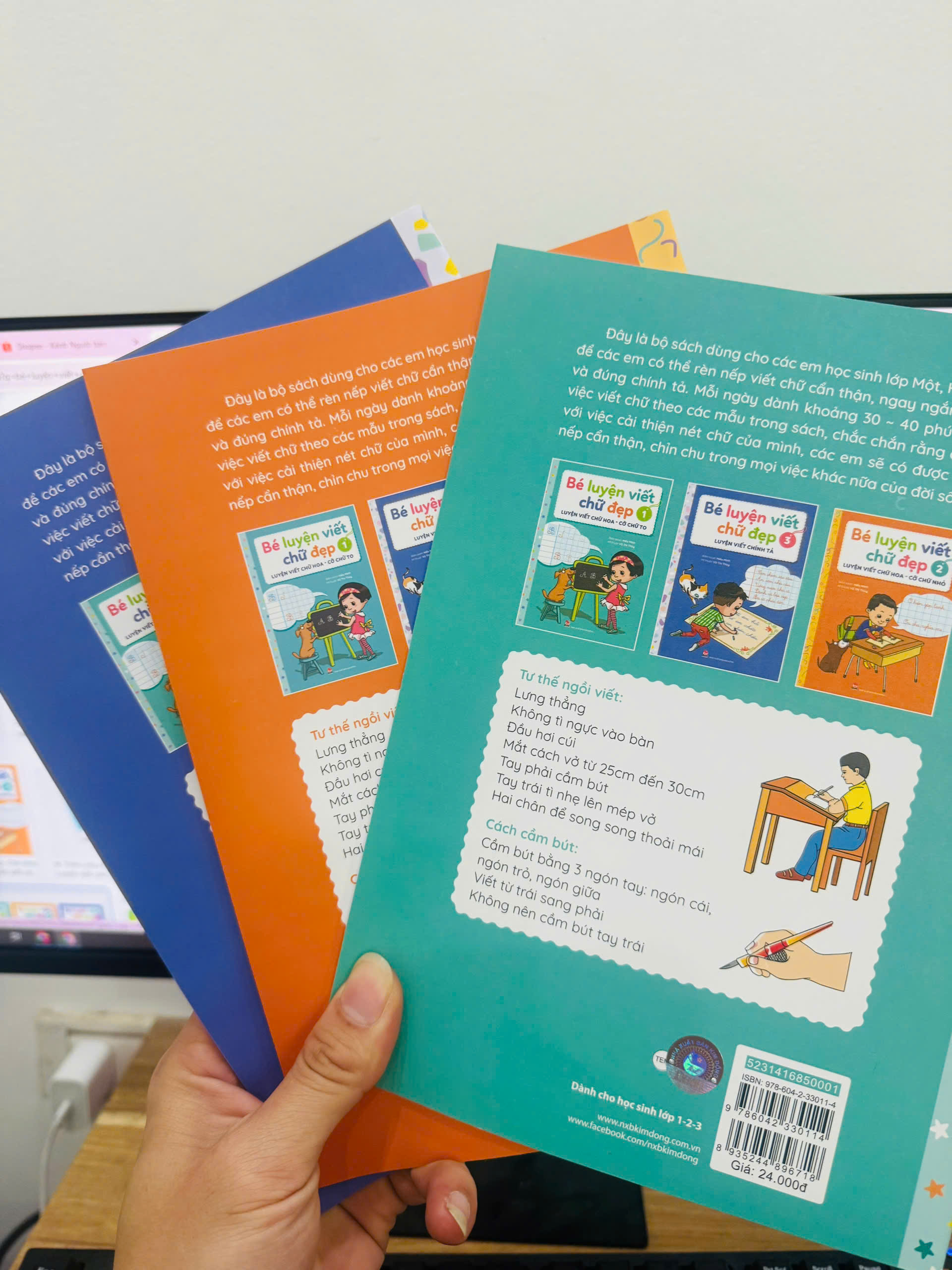 Complete set of 3 books for children to practice beautiful handwriting ...