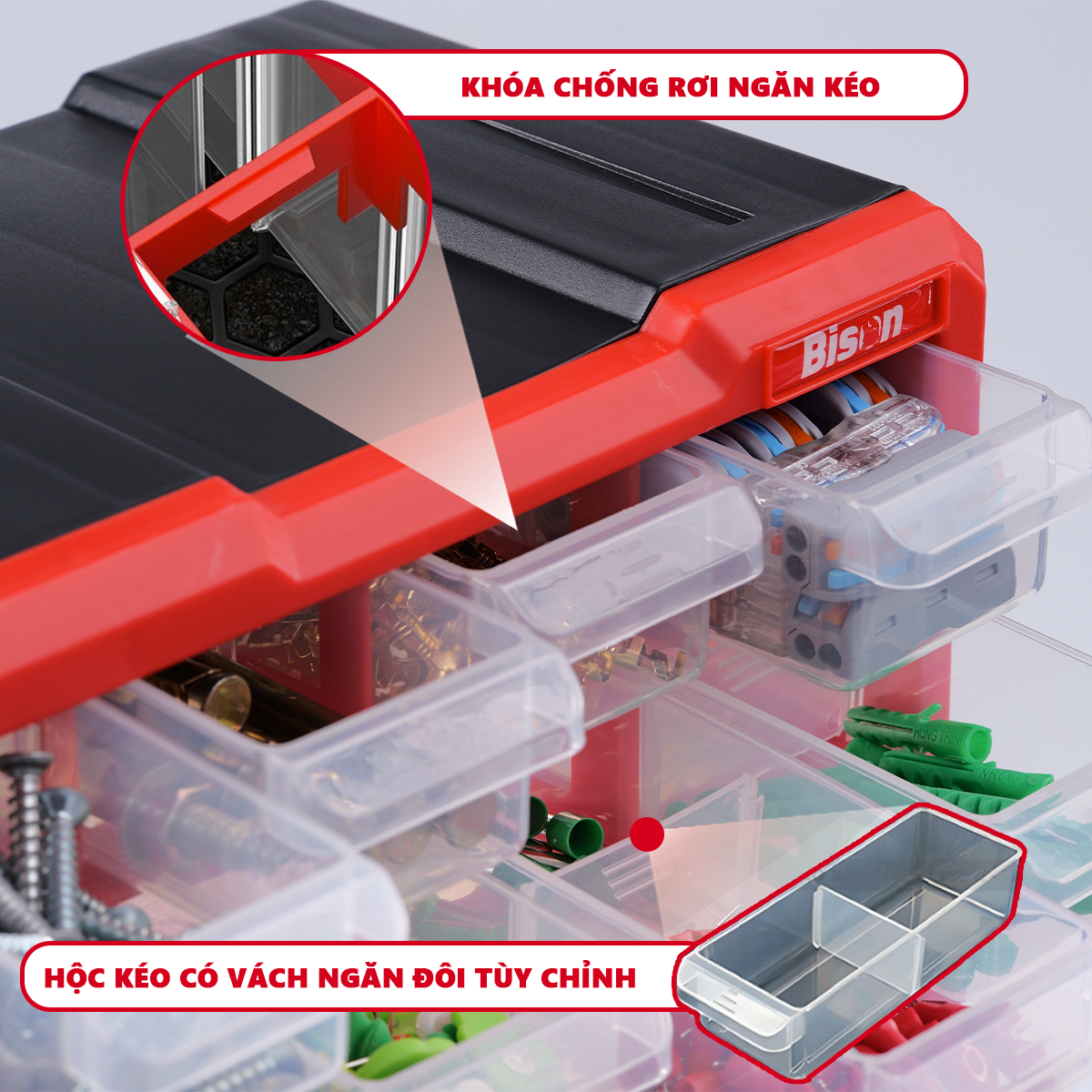 BISON BS plastic cabinet for components386202 Many multi-purpose ...