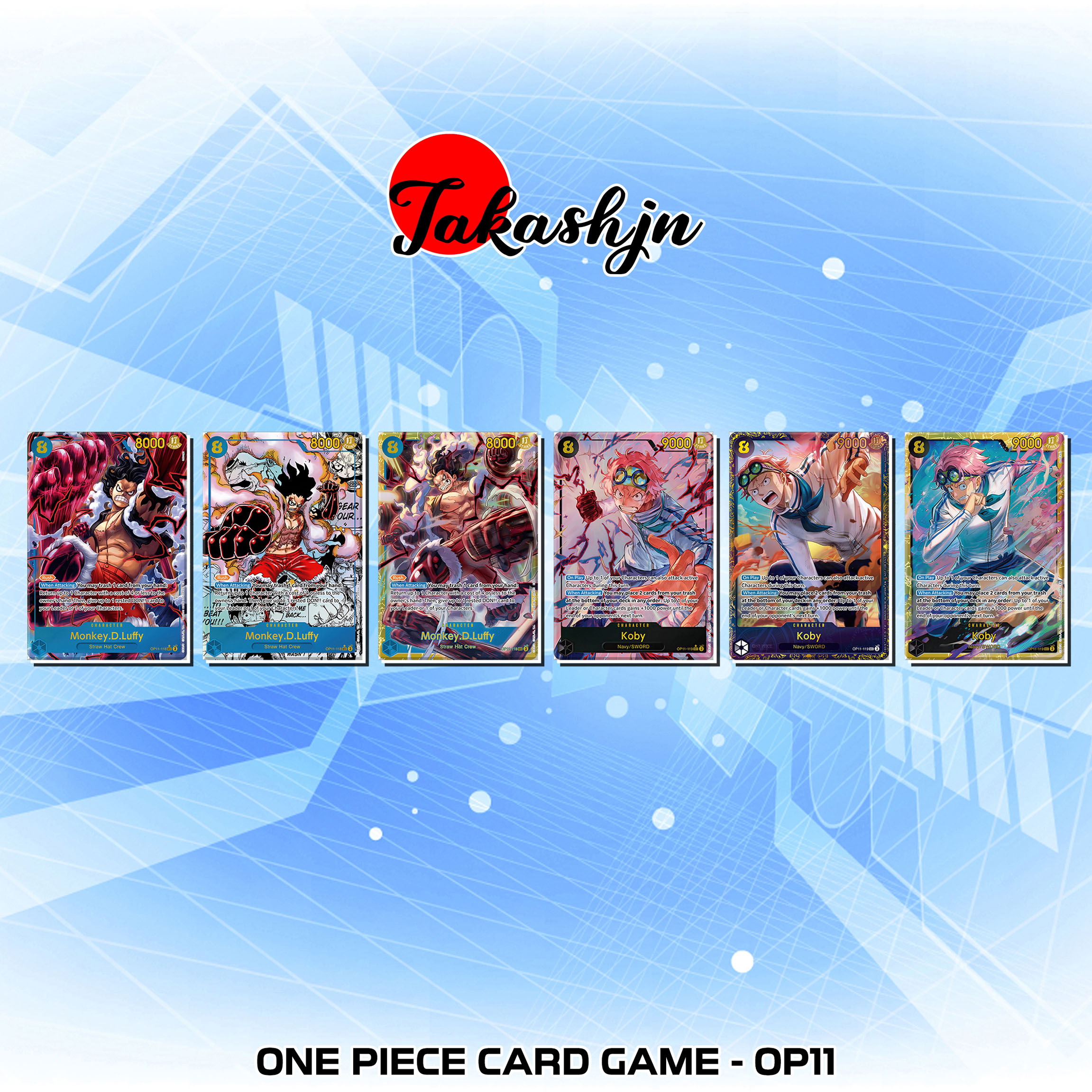 [7-Color Reflective Exclusive] One Piece Card Game - Part OP11 - Size 6 ...