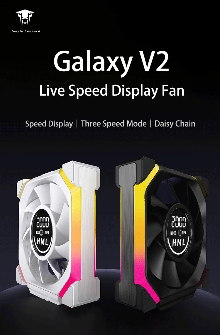 Jungle Leopard Galaxy V2 Digital Block 3 Cooler Fan Kit - Speed Display ...
