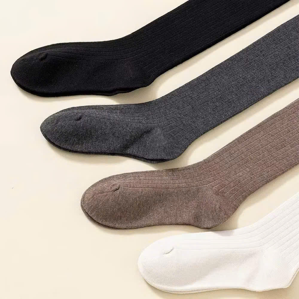 Beautiful quality cotton thigh socks with ruffle collar | Shopee ...